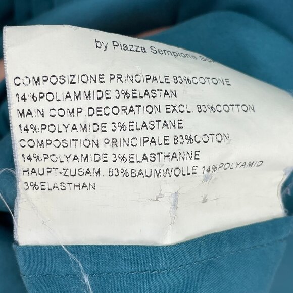 Piazza Sempione 42 Womans Pintuck Pleated Tunic Top Long Sleeve Button Up Shirt - Picture 5 of 10